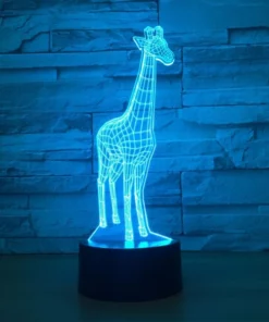 3D Illusion LED Giraffe Lamp For Living Room, Nursery, Office & Bedroom