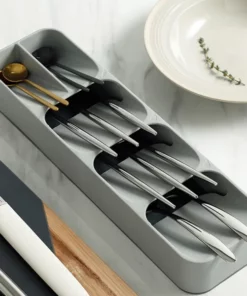 Compact Cutlery Organizer Kitchen Drawer Tray