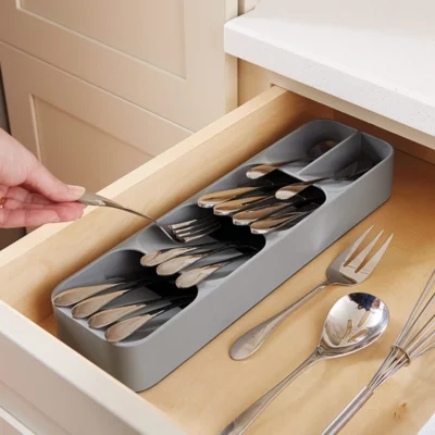 Compact Cutlery Organizer Kitchen Drawer Tray