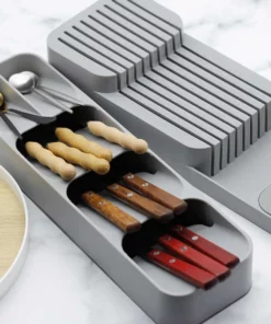 Compact Cutlery Organizer Kitchen Drawer Tray