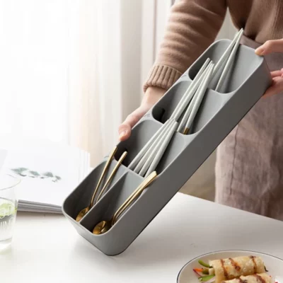 Compact Cutlery Organizer Kitchen Drawer Tray