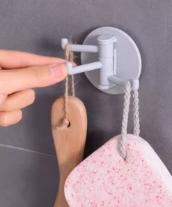 3 Branch Rotating Adhesive Wall Hook