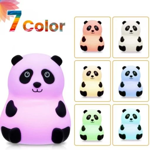 7 Color Baby Panda Night Light