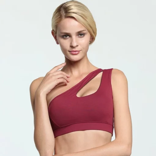 One Shoulder Sports Bra Top