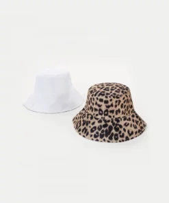 Unisex Reversible Leopard Print Bucket Hat