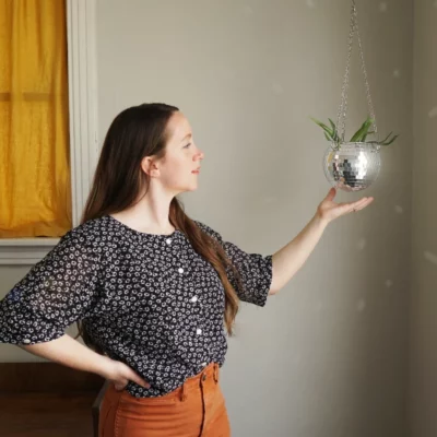 Hanging Disco Ball Planter For Home & Office Decor