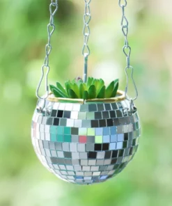 Hanging Disco Ball Planter For Home & Office Decor