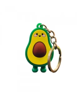 Smiling & Winking Avocado Car Keychain