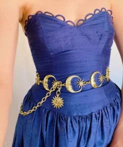 Vintage High Waist Crescent Moon Belt