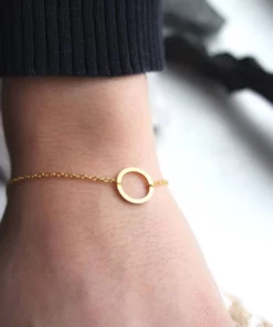 Adjustable Vintage Open Circle Bracelet