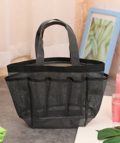 Mesh Beach Bag For Snacks, Drinks, And Toiletries