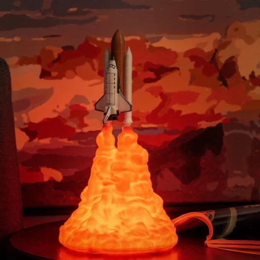 3D Space Shuttle Lamp Light For Night Décor