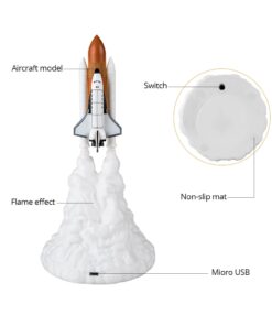 3D Space Shuttle Lamp Light For Night Décor