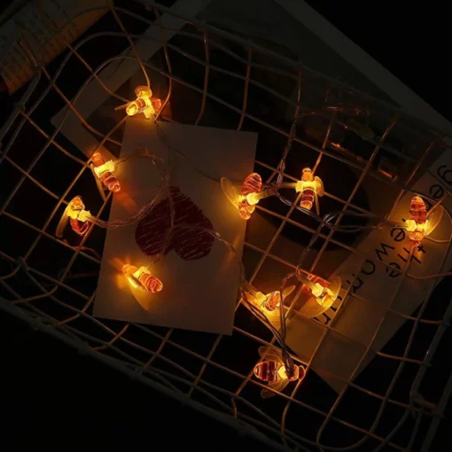 Battery Operated Honey Bee String Lights