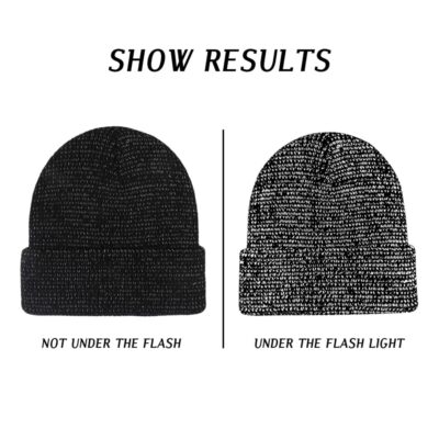 Unisex Reflective Beanie Winter Hat