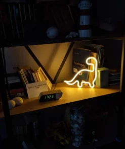 Cute Glowing Neon Dinosaurs Sign