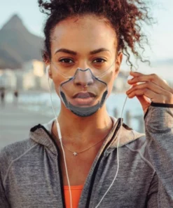 Reusable Filter Face Shield Mask Transparent