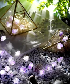 Amethyst Or Fluorite Raw Crystal String Lights