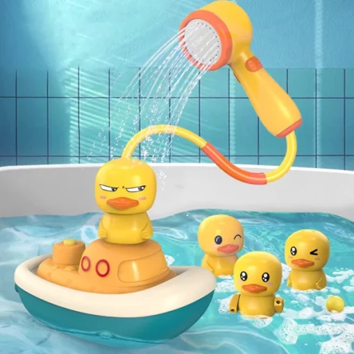 Electric Duck Boat Spray Bath Toy