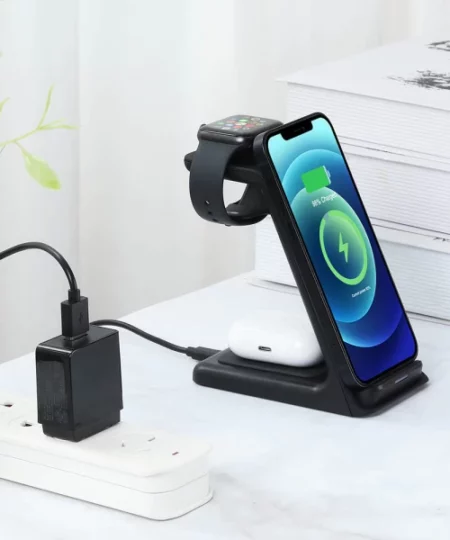 3 in 1 Wireless Charging Stand For Phone, Smartwatch & Airpods