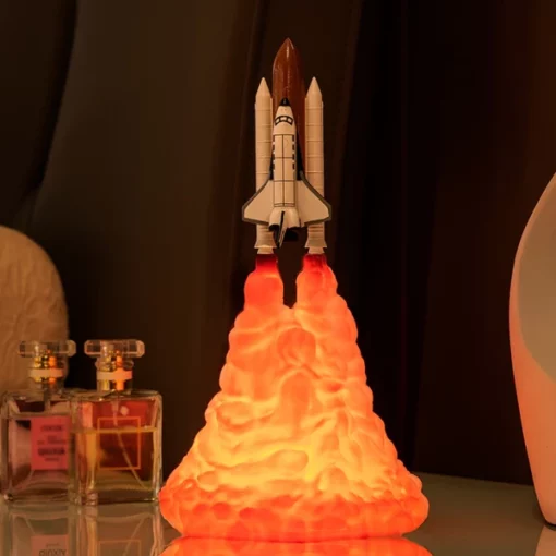 3D Space Shuttle Lamp Light For Night Décor