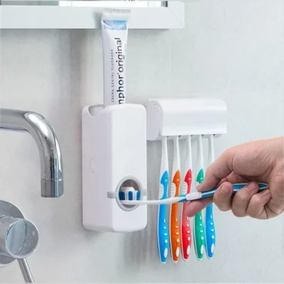 Anti-Hassle Toothbrush Toothpaste Holder