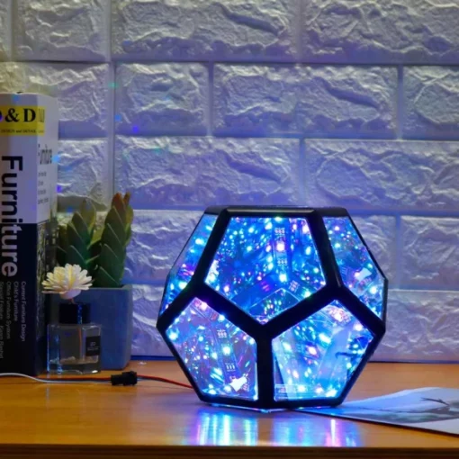 Color-Changing Infinite Dodecahedron Light