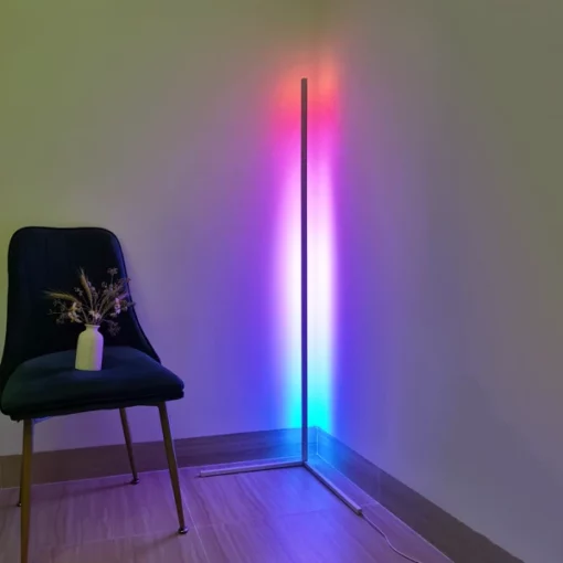 Color-Changing LED RGB Floor Lamp With Wireless Control