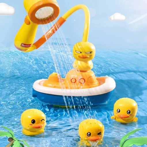 Electric Duck Boat Spray Bath Toy