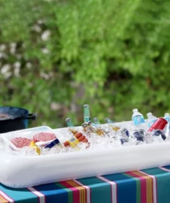 Inflatable Buffet Cooler Tray With Drain For Parties, Tailgating & Camping