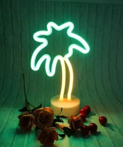 Neon Lighted Palm Tree