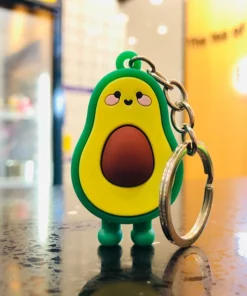 Smiling & Winking Avocado Car Keychain