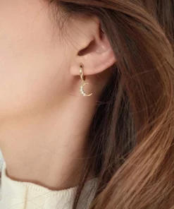 Star & Crescent Moon Hoop Earrings