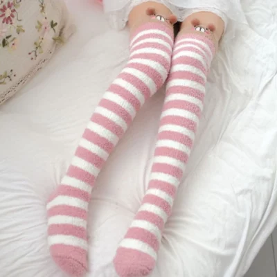 Cute & Comfy Striped Animal Thigh High Socks