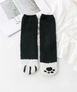 Cute Fuzzy Cat Claw Socks