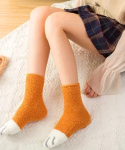 Cute Fuzzy Cat Claw Socks