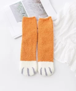 Cute Fuzzy Cat Claw Socks