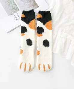 Cute Fuzzy Cat Claw Socks