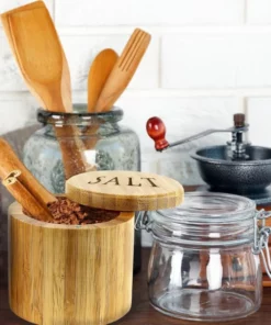 Bamboo Salt Storage Box