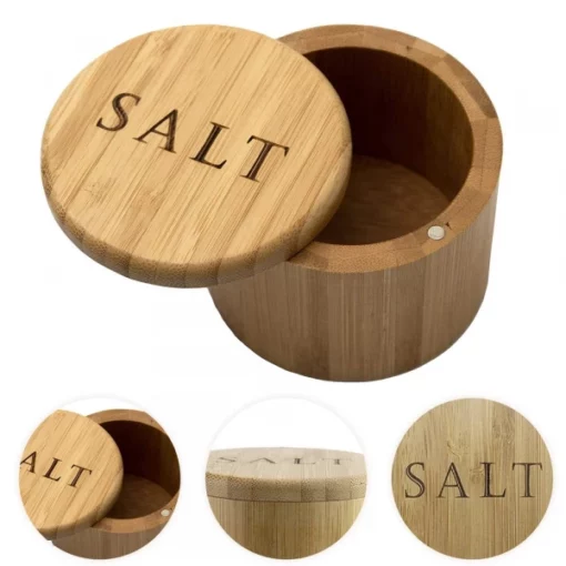 Bamboo Salt Storage Box - Image 5