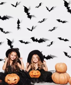 DIY Haunted House Halloween Bat Wall Stickers