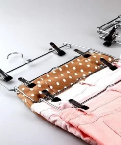 Space Saving Multi Pants Hanger With Clips