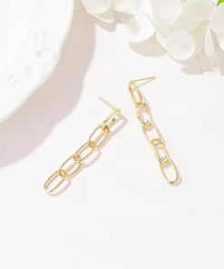 Trendy Dangle Paper Clip Earrings