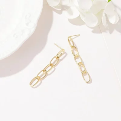 Trendy Dangle Paper Clip Earrings