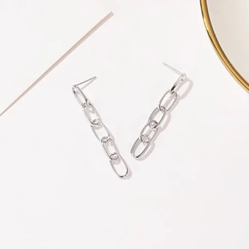 Trendy Dangle Paper Clip Earrings