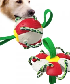 Bouncing Frisbee Ball Interactive Dog Toy