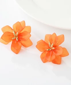 Acrylic Flower Earrings For Earthy Vibes