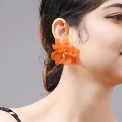 Acrylic Flower Earrings For Earthy Vibes