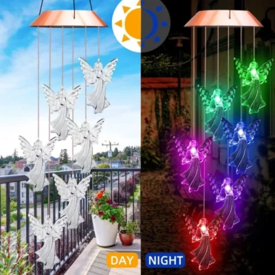 Solar Guardian Angel Wind Chime Light