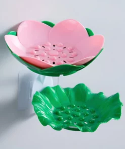 Lotus Shape Double-Layer Soap Holder